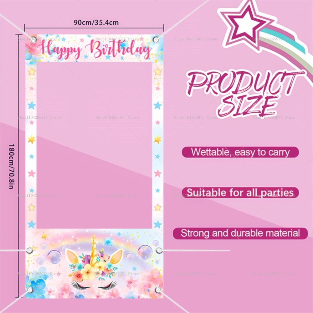 Unicorn Theme Photo Booth Fram - огляд і ціна Baby Food Newborn