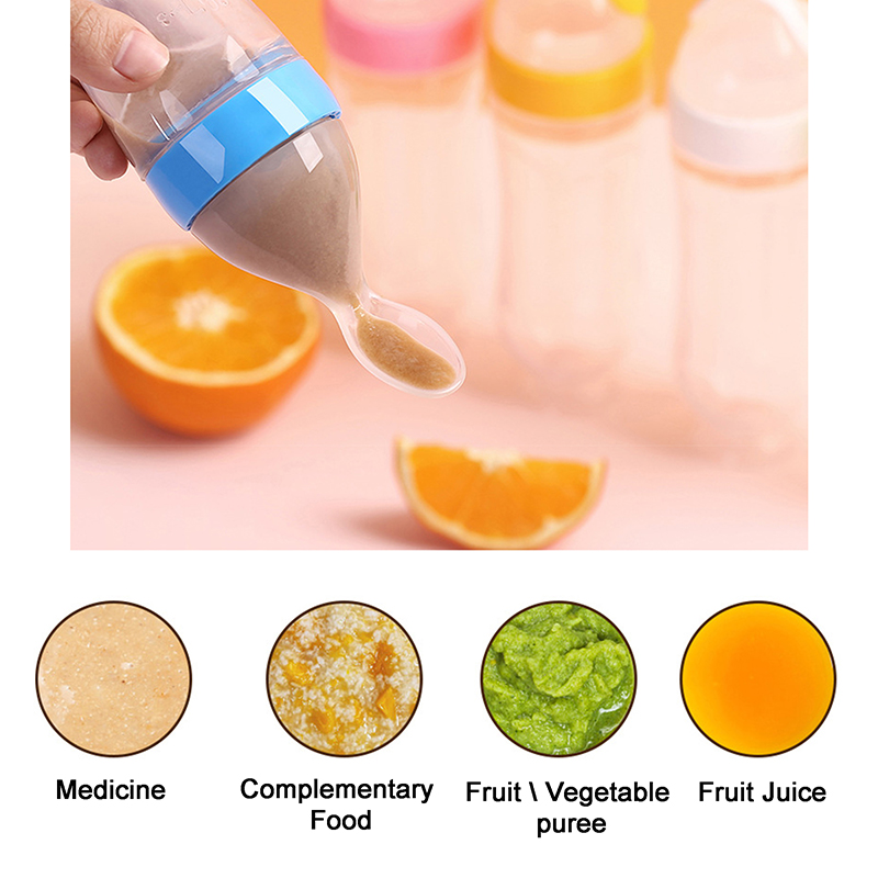Squeezing Feeding Bottle Silic - огляд і ціна Baby Food Newborn