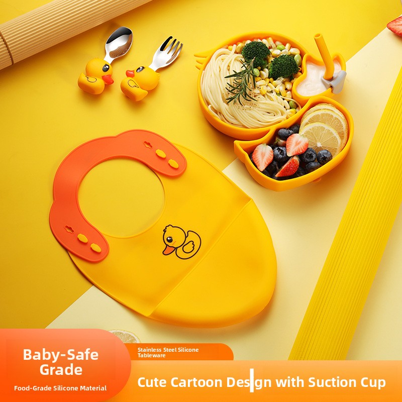 Yellow Duck Silicone Stainless - огляд і ціна Baby Food Apron