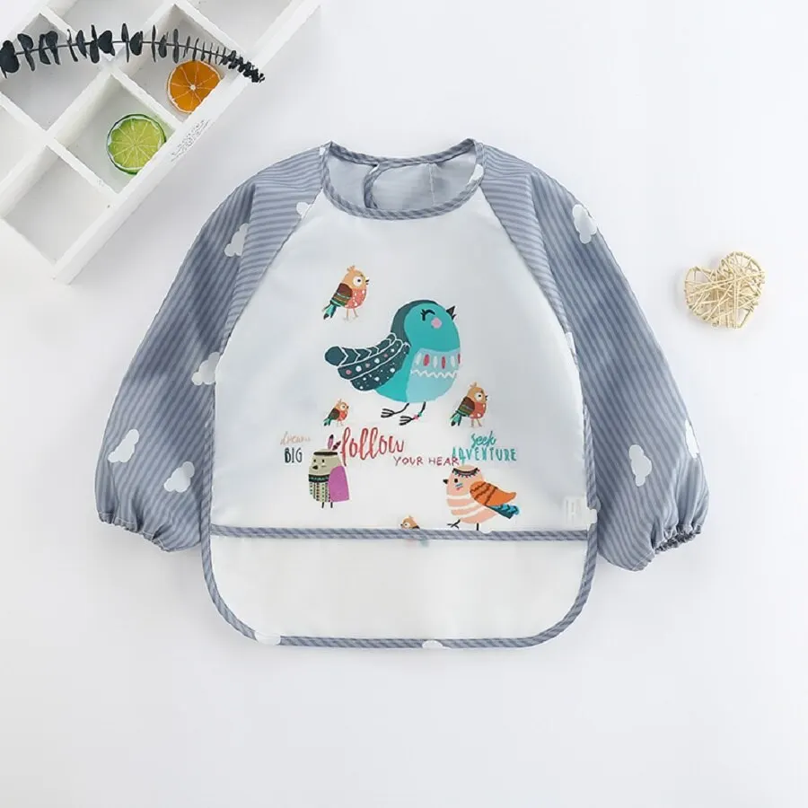 For1-3Year Baby Long Sleeve Sc - огляд і ціна Baby Food Apron