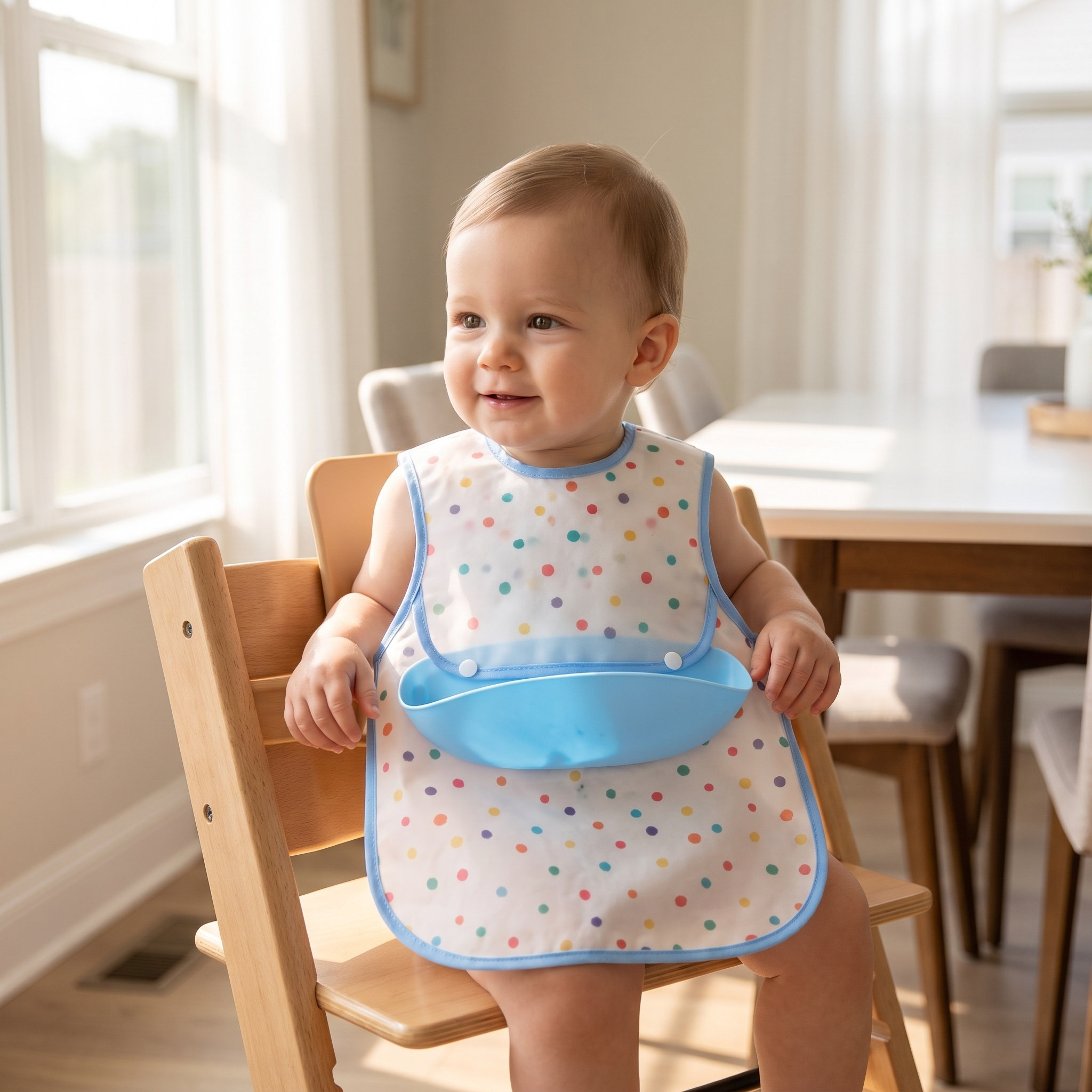 Toddler Bib with Pocket Waterp - огляд і ціна Baby Food Apron
