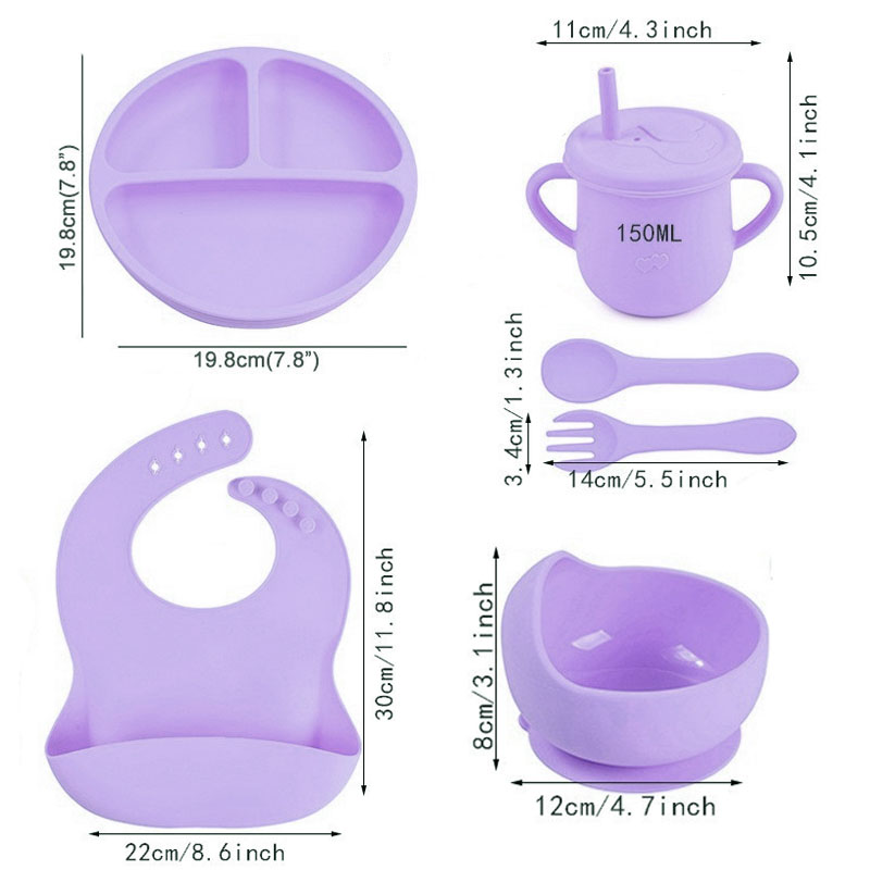 6PCS Silicone Feeding Set For  - огляд і ціна Baby Food Logo