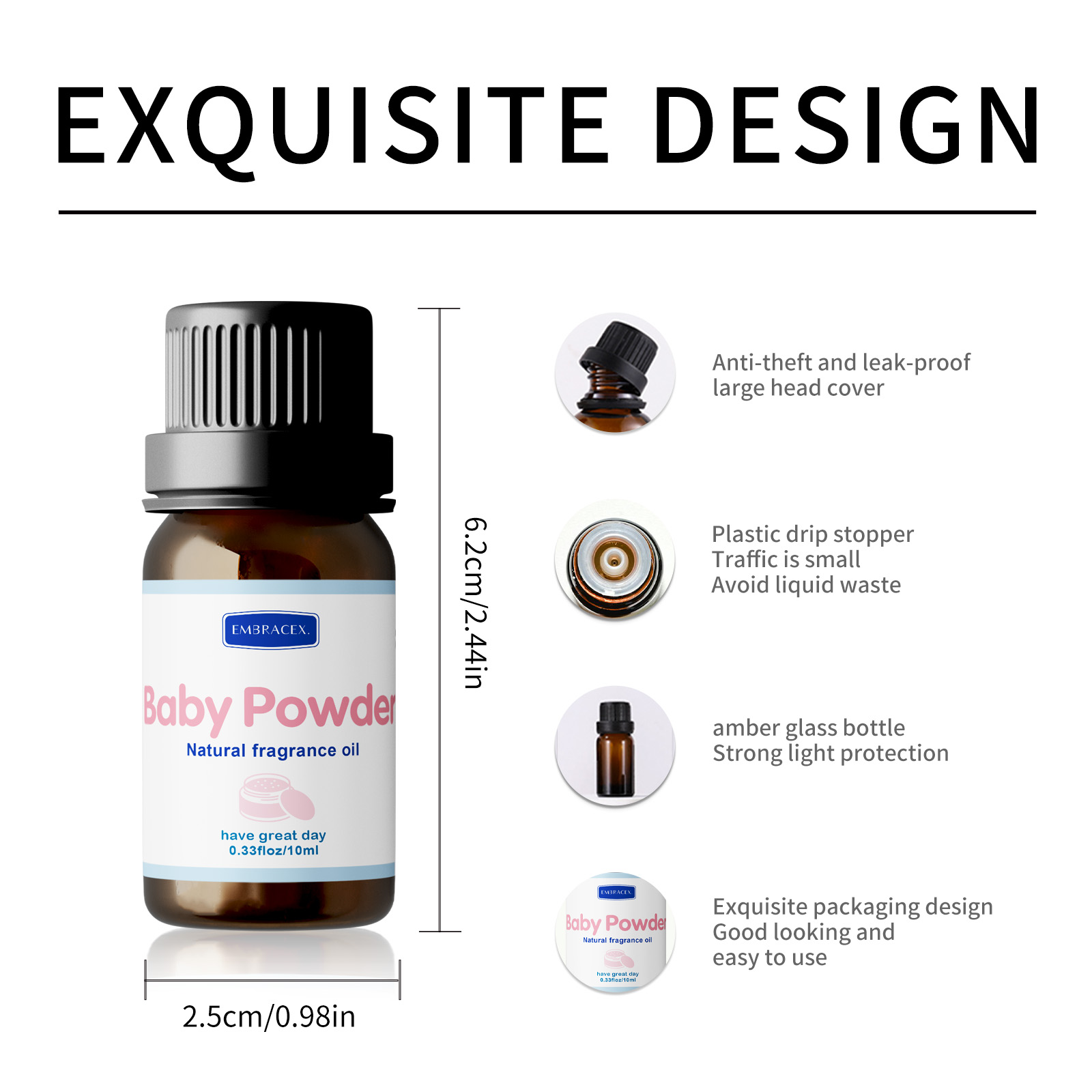 10ml Baby Powder Essential Oil - огляд і ціна Baby Food Oil